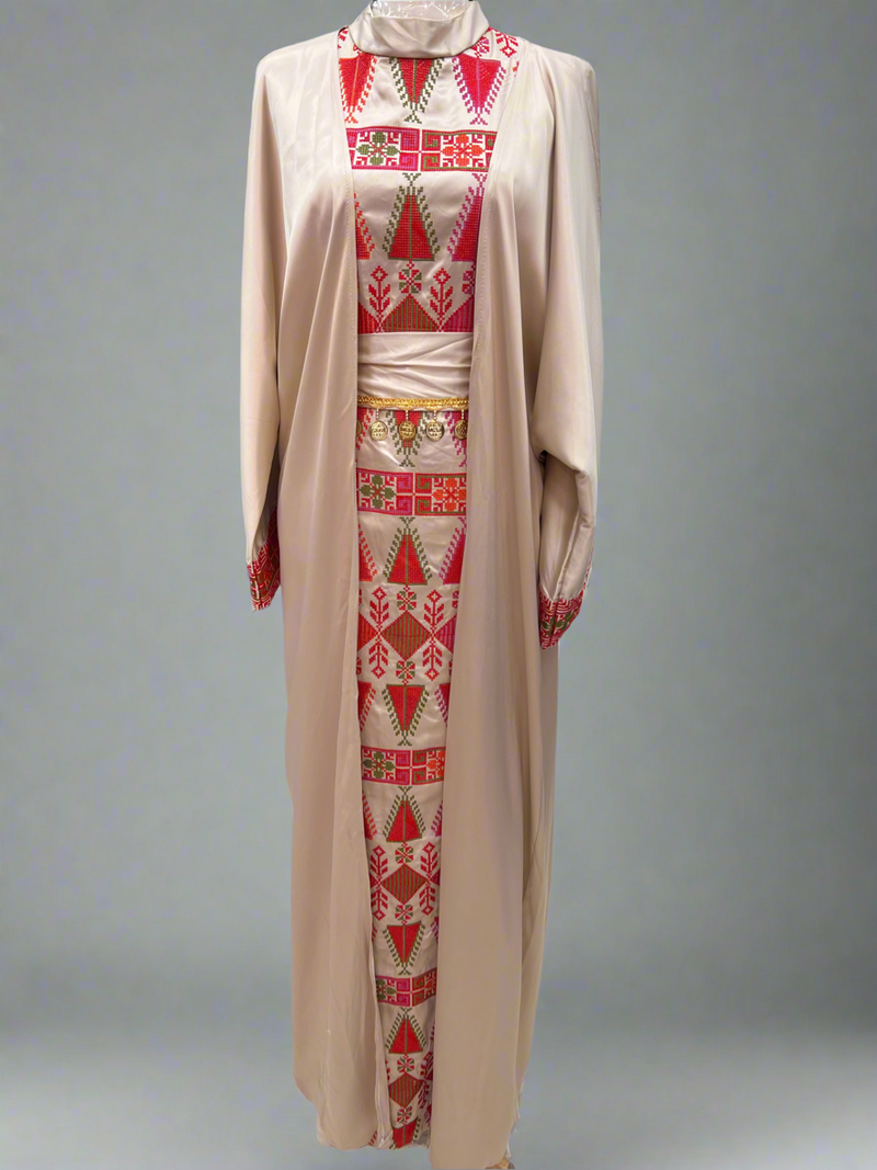 Beige Two-Piece Abaya