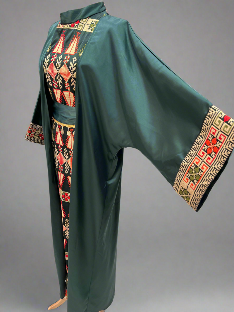 Dark Green Two-Piece Abaya
