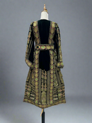 Malka Velvet Thobe - Olive Green