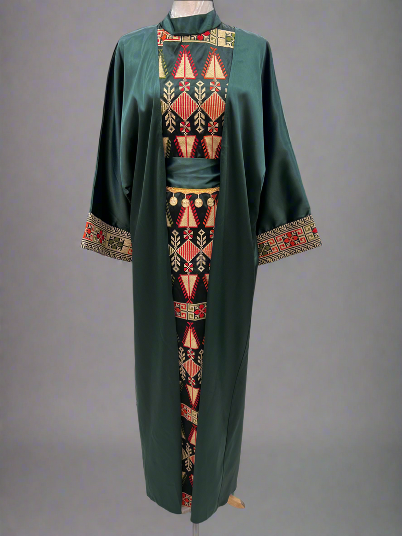 Dark Green Two-Piece Abaya
