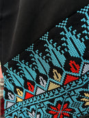 Black Shawl - Blue Stitch