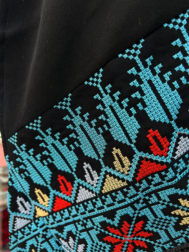 Black Shawl - Blue Stitch