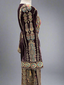 Malka Velvet Thobe - Plum