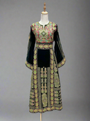 Malka Velvet Thobe - Olive Green