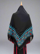 Black Shawl - Blue Stitch