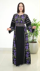 Al Jouri Thobe - Black & Purple