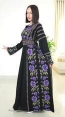 Al Jouri Thobe - Black & Purple