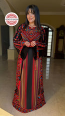 Majdalawi Thobe With Red Embroidery