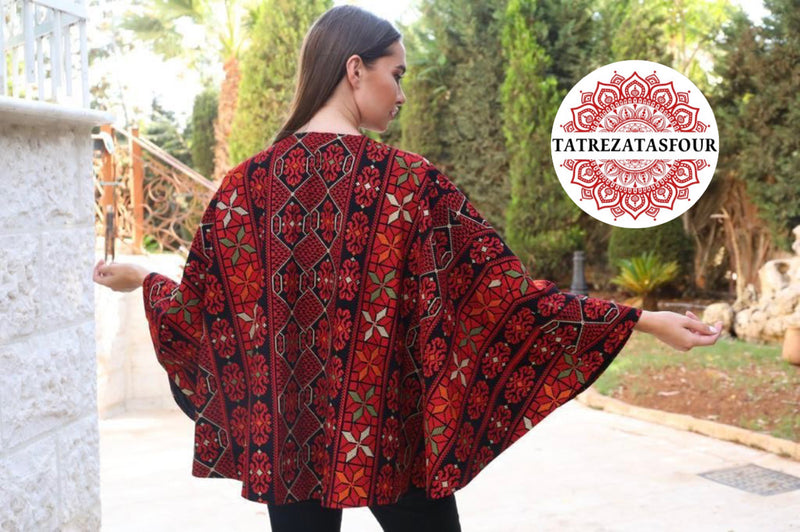 Fully Embroidered Black Cap - Red Stitching