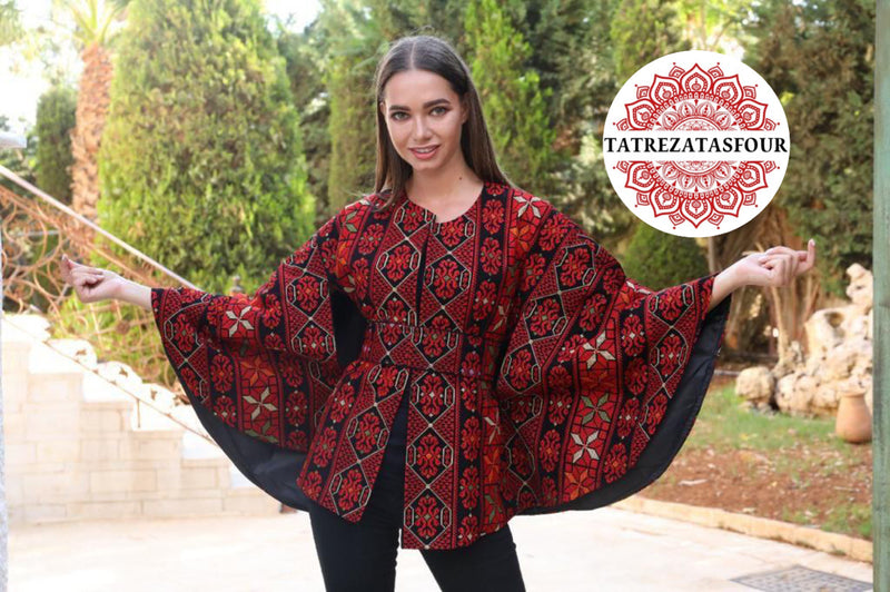 Fully Embroidered Black Cap - Red Stitching