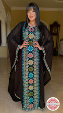 Black chiffon abaya – Blue Touch