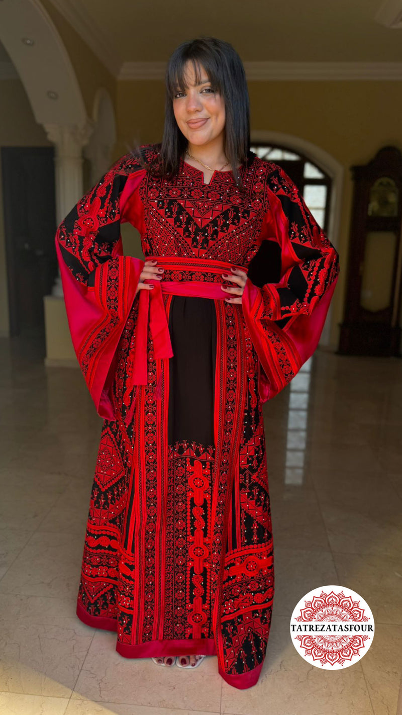 Thobe Sittee - Black & Red