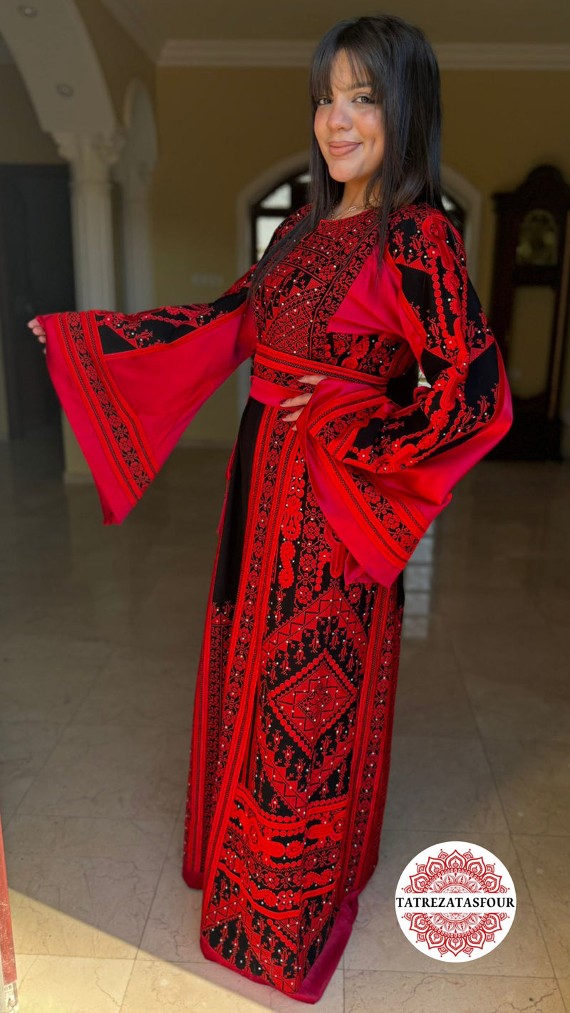 Thobe Sittee - Black & Red