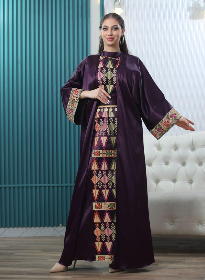 Purple Two-Piece Abaya