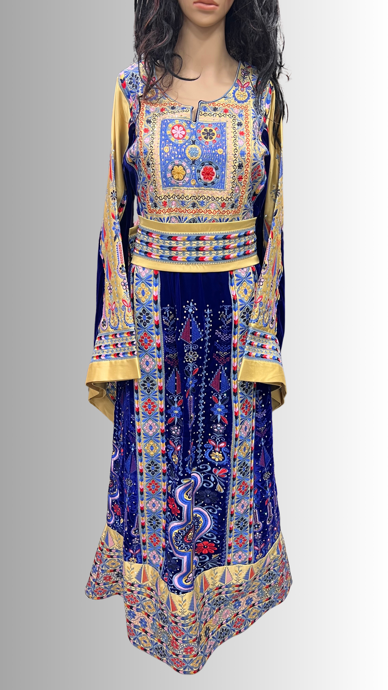 Radan Velvet Thobe – Blue