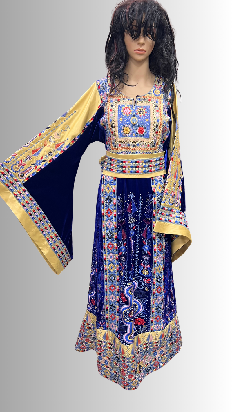 Radan Velvet Thobe – Blue