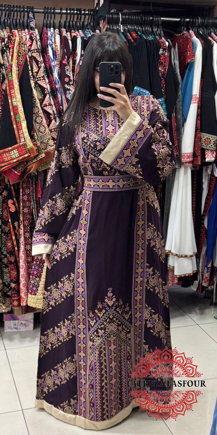 Princess Thobe – Classic Purple with Gold Embroidery