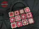 Palestinian Handmade Beaded Handbag – Black With Red