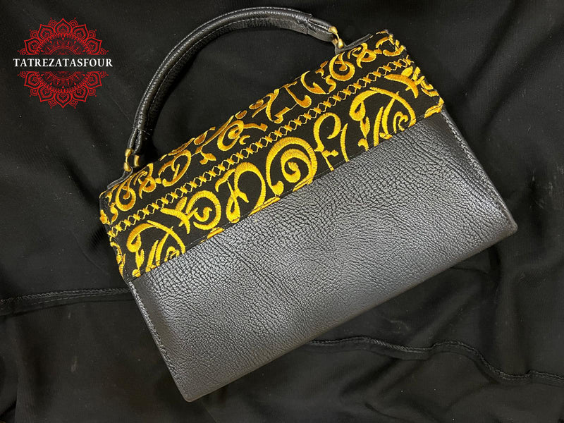 Traditional Gold Woven Convertible Bag - Loom Thread