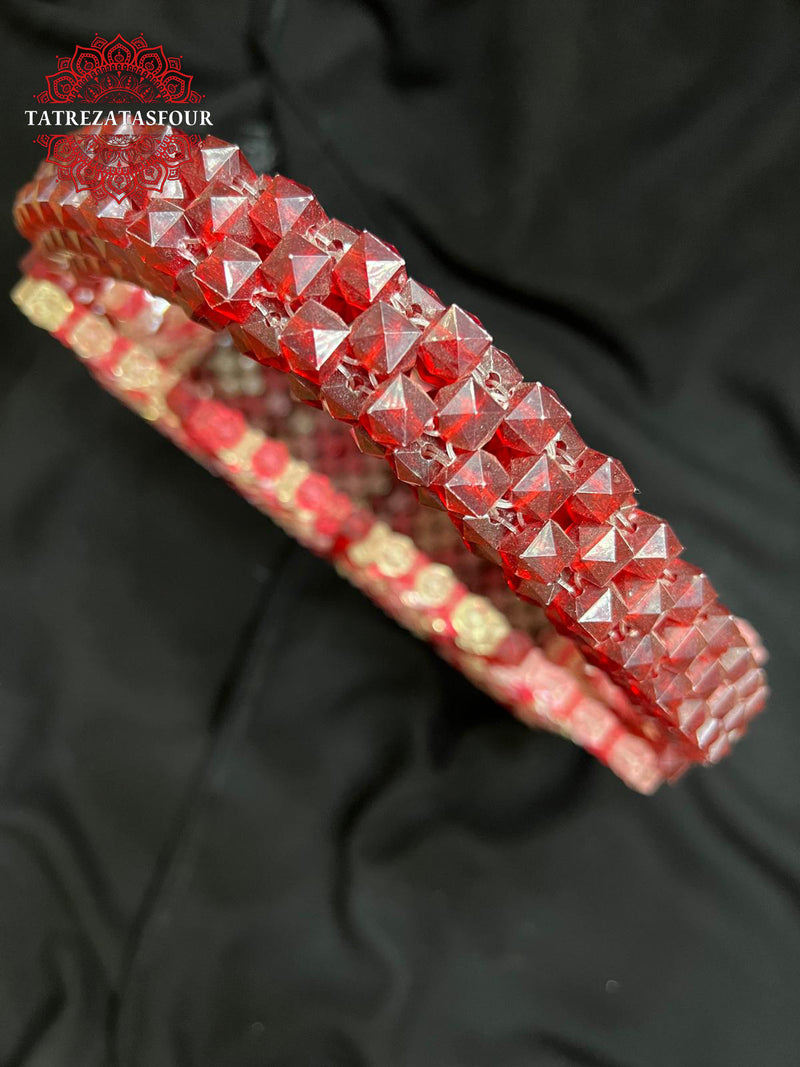 Palestinian Handmade Beaded Handbag – Burgundy With White