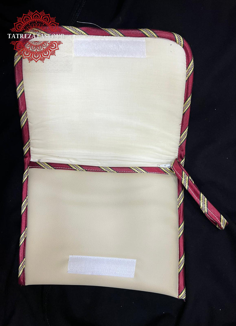 Nablus Stitch – Handmade Red Embroidered Leather Bag