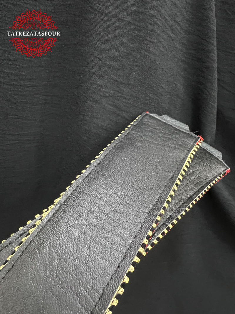 Bag Strap with Gold Embroidery