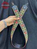 Bag Strap with Gold Embroidery