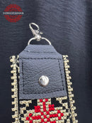 Bag Strap with Gold Embroidery