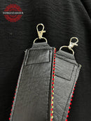 Bag Strap with Red Embroidery