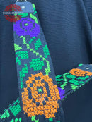 Bag Strap with Handmade Green Embroidery