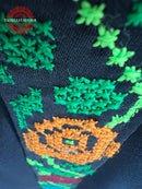 Bag Strap with Handmade Green Embroidery