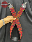 Bag Strap with Handmade Red Embroidery