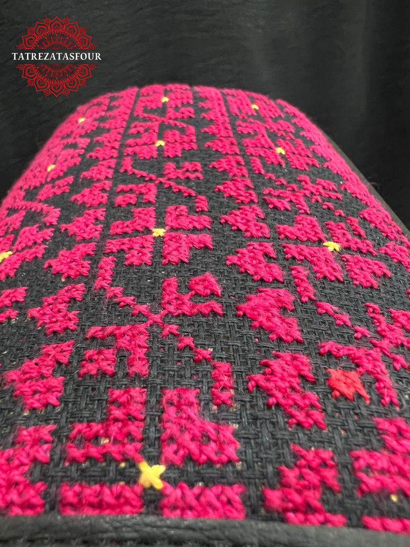 Embroidered Handmade Crossbody - Rose Red Stitching