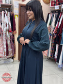 Soft Petrol Blue Abaya