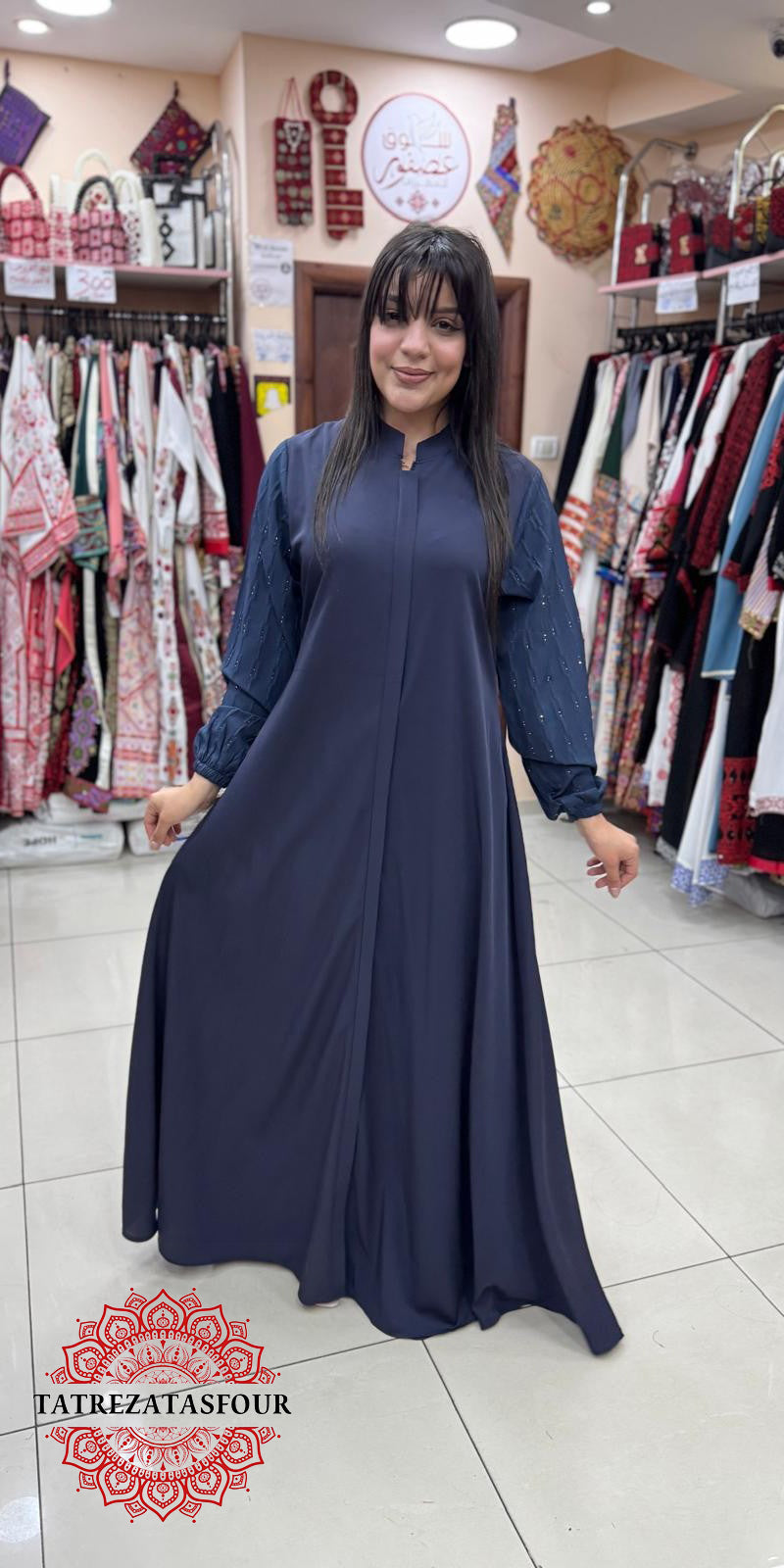 Soft Navy Blue Abaya