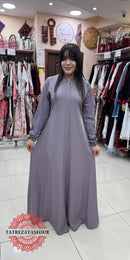 Soft Light Grey Abaya