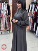 Soft Charcoal Gray Abaya