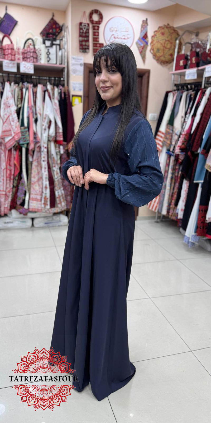 Soft Navy Blue Abaya