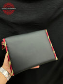 Jerusalem Stitch – Handmade Red Embroidered Leather Bag