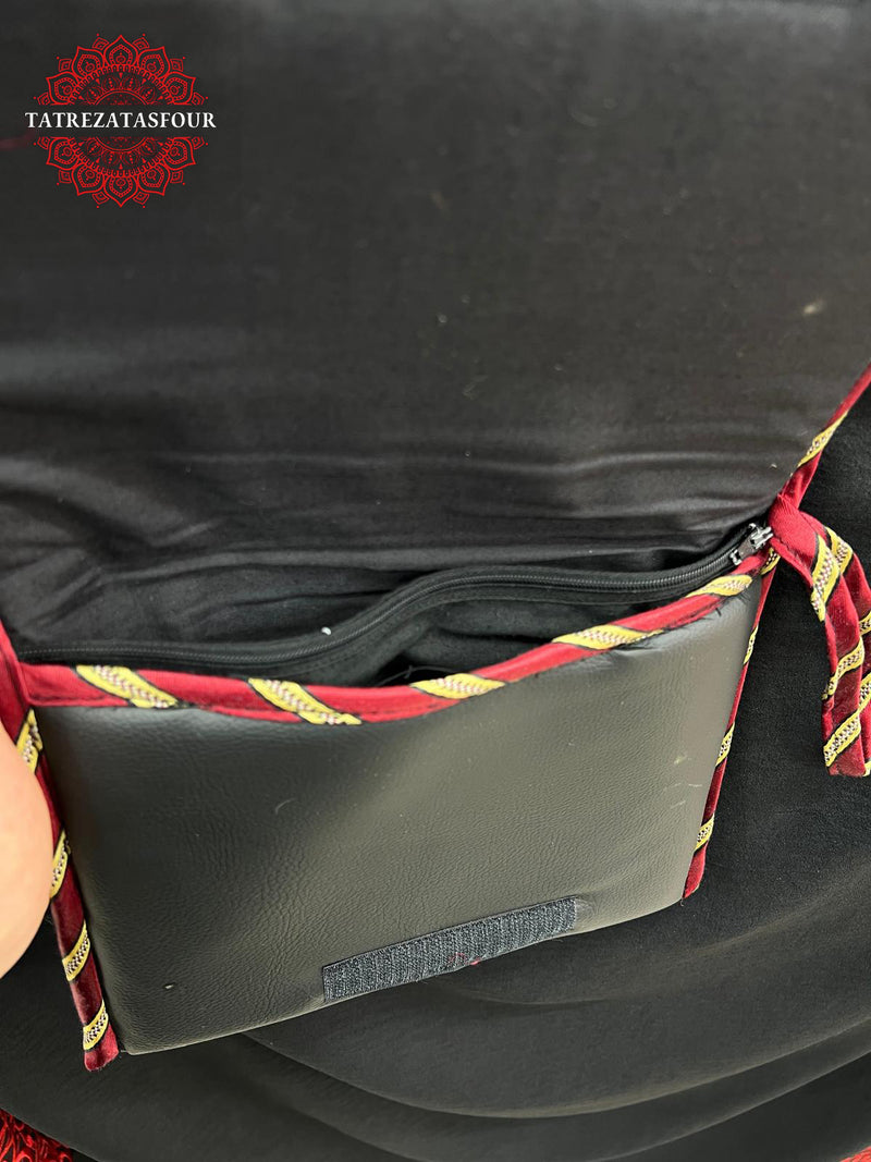 Silwad Stitch – Handmade Red Embroidered Leather Bag