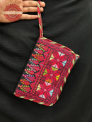 Ramallah Stitch – Handmade Red Embroidered Leather Bag