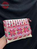 Jaffa Stitch – Handmade Red Embroidered Leather Bag
