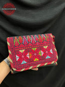 Ramallah Stitch – Handmade Red Embroidered Leather Bag