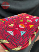 Ramallah Stitch – Handmade Red Embroidered Leather Bag