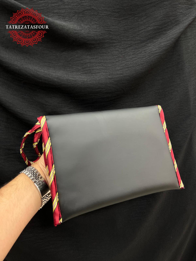 Haifa Stitch – Handmade Red Embroidered Leather Bag