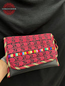 Silwad Stitch – Handmade Red Embroidered Leather Bag