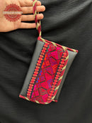 Haifa Stitch – Handmade Red Embroidered Leather Bag