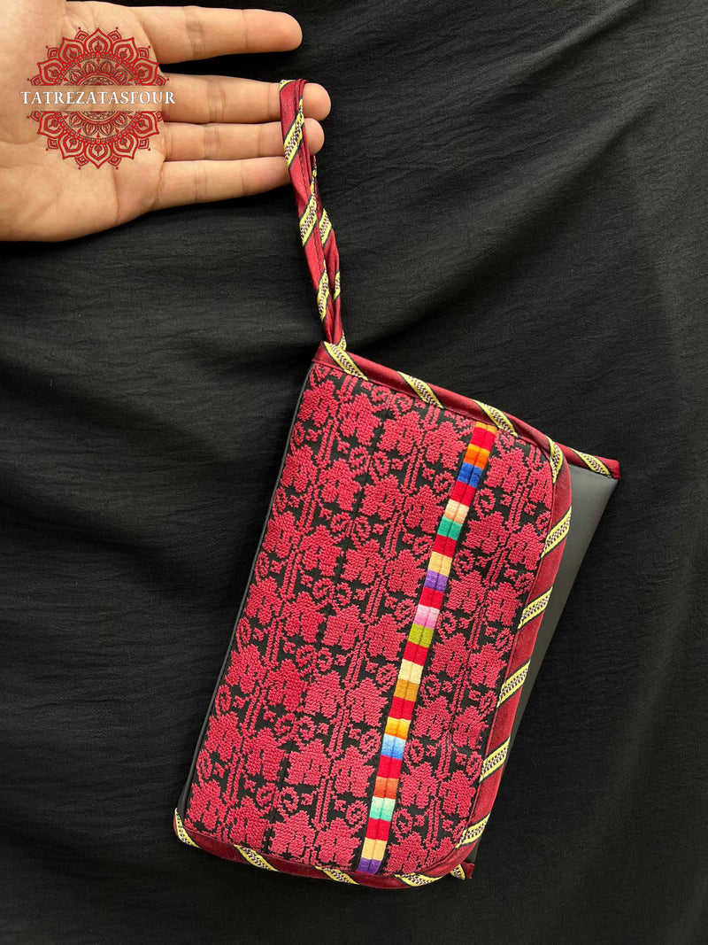 Silwad Stitch – Handmade Red Embroidered Leather Bag