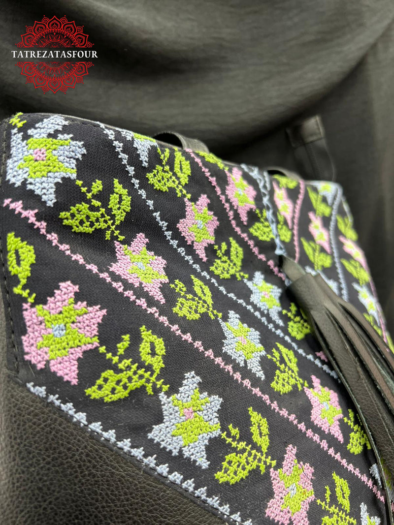 Handmade Green Embroidered Handbag