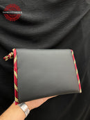 Deir Dibwan Stitch – Handmade Red Embroidered Leather Bag